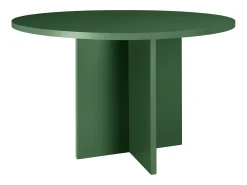 Mesa de comedor redonda tablero laminado de 3cm verde cedro 120cm