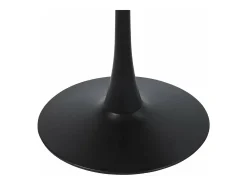 Mesa de comedor redonda TULIPS, acabado negro mate lacado, diámetro de 100 cm para 4-5 personas