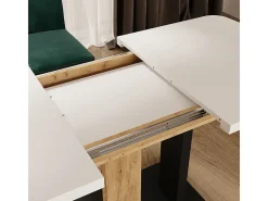 Mesa de comedor roble blanco/dorado 120x80x77.3 fenaro