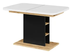 Mesa de comedor roble blanco/dorado 120x80x77.3 fenaro