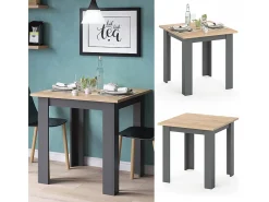 Mesa de comedor roble dorado 80x80x76.6 karlos