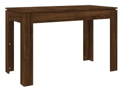 Mesa de comedor roble marrón 120x60x76 cm madera de ingeniería
