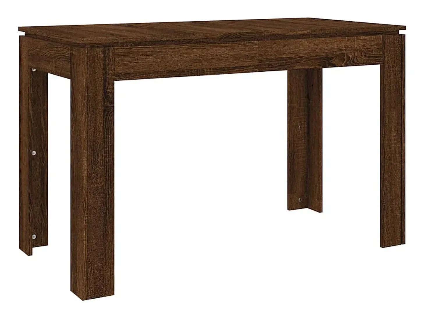 Mesa de comedor roble marrón 120x60x76 cm madera de ingeniería