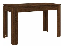 Mesa de comedor roble marrón 120x60x76 cm madera de ingeniería