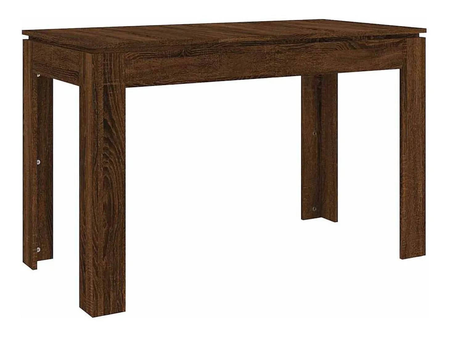 Mesa de comedor roble marrón 120x60x76 cm madera de ingeniería
