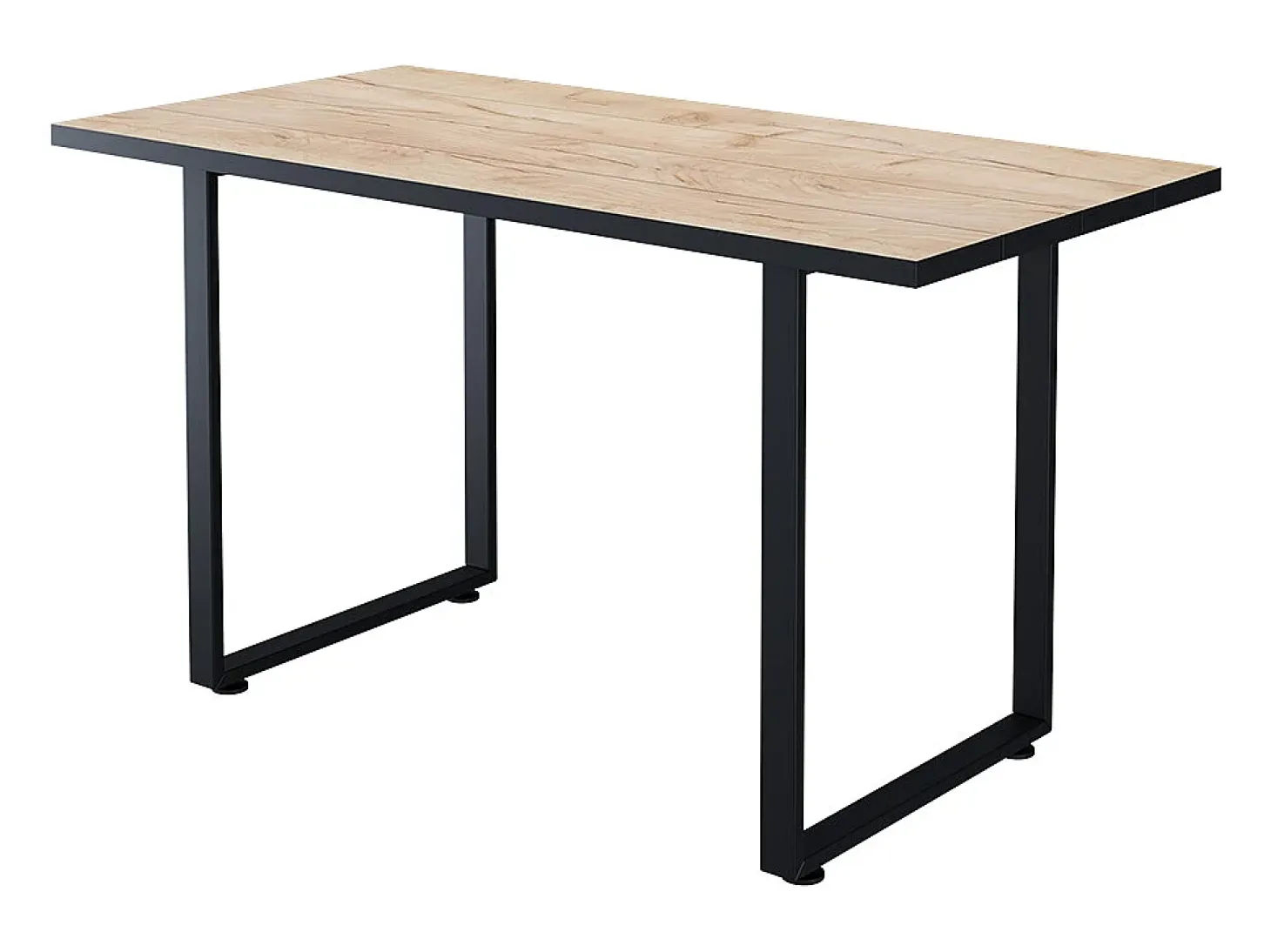Mesa de comedor roble negro/dorado 140x70x77 livorno