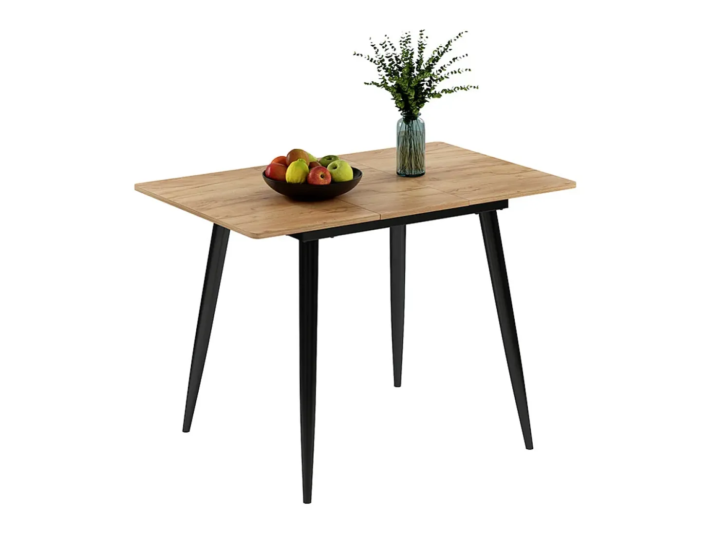 Mesa de comedor roble negro/dorado 80x70x75 beaver