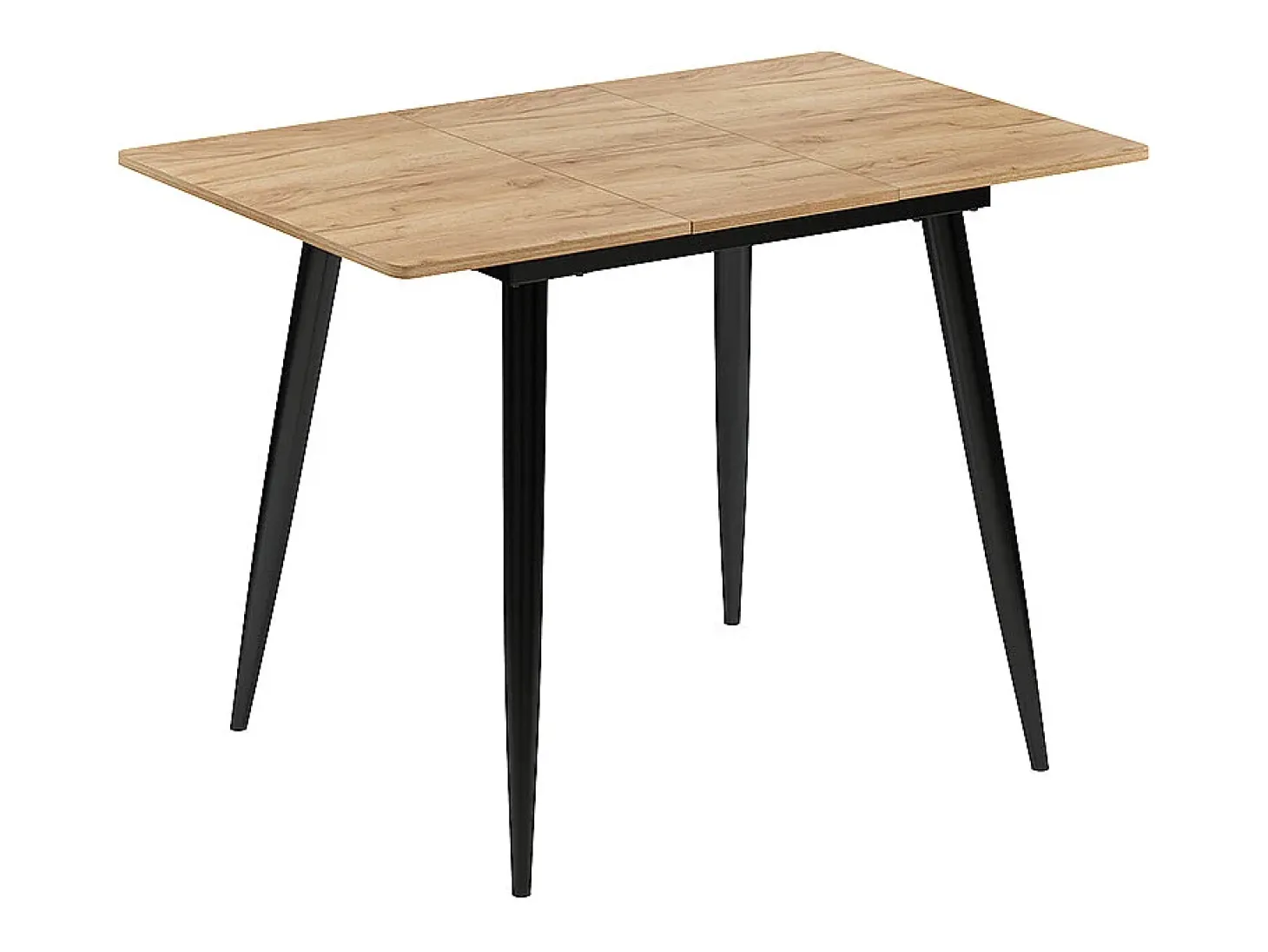 Mesa de comedor roble negro/dorado 80x70x75 beaver