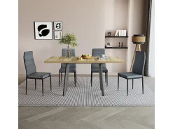 Mesa de comedor roble rústico/gris 160x80x76 tisko