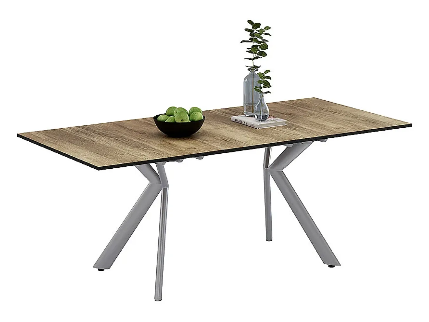 Mesa de comedor roble rústico/gris 140x90x76 trill