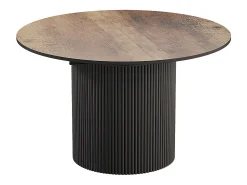 Mesa de comedor roble rústico/negro 120x60x76 calero