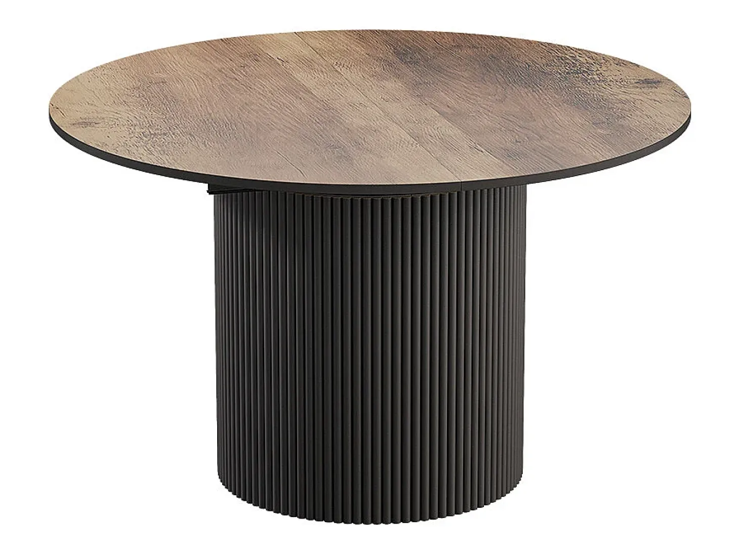 Mesa de comedor roble rústico/negro 120x60x76 calero
