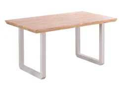 Mesa de comedor Roma diseño nórdico roble Nordish/blanco 77x150x90 cm Adec