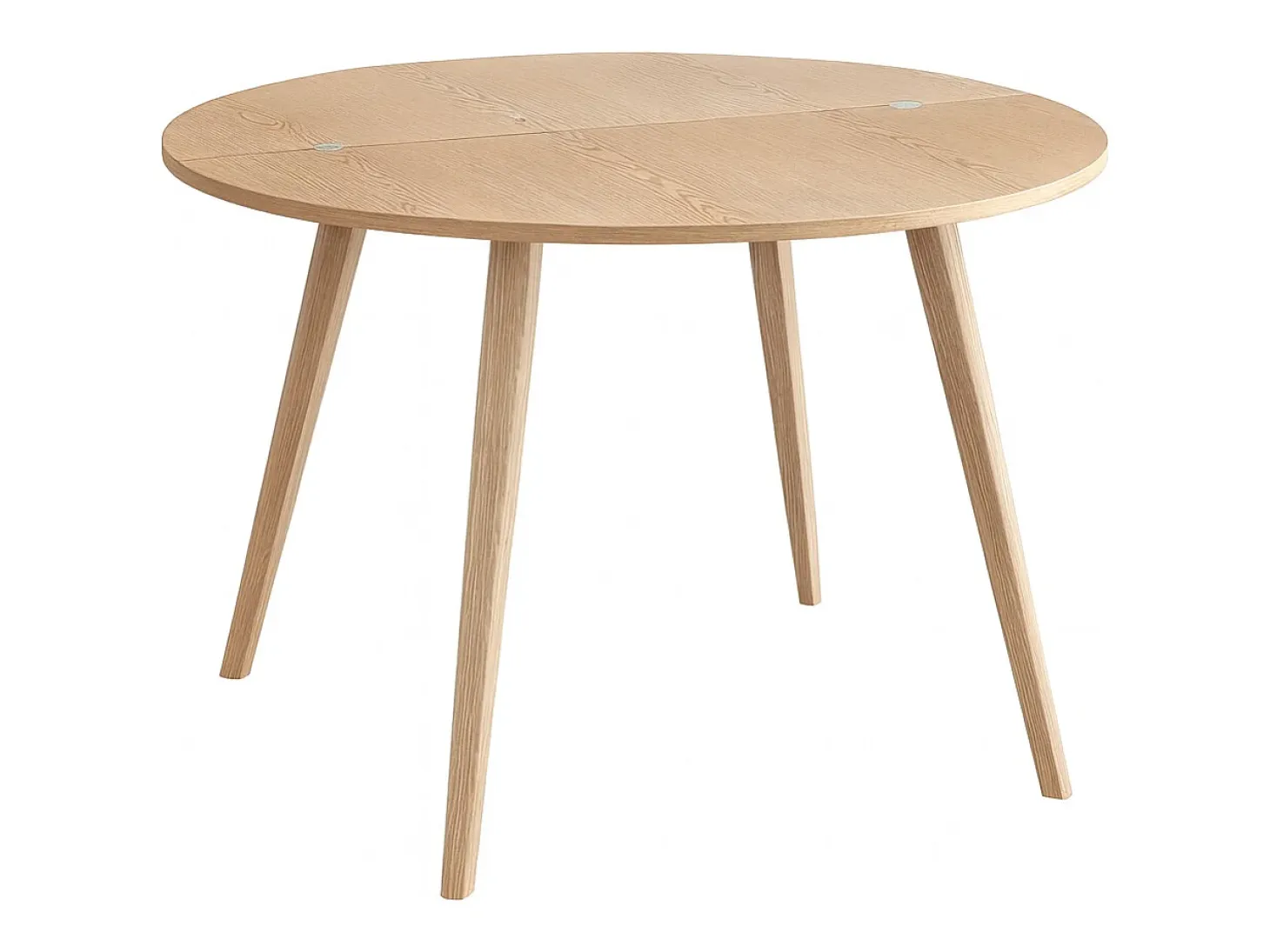 Mesa de comedor semicircular extensible 120 cm Mawi Fresno