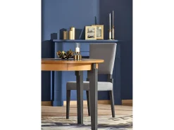 Mesa de comedor Sorbus/madera/marrón y antracita