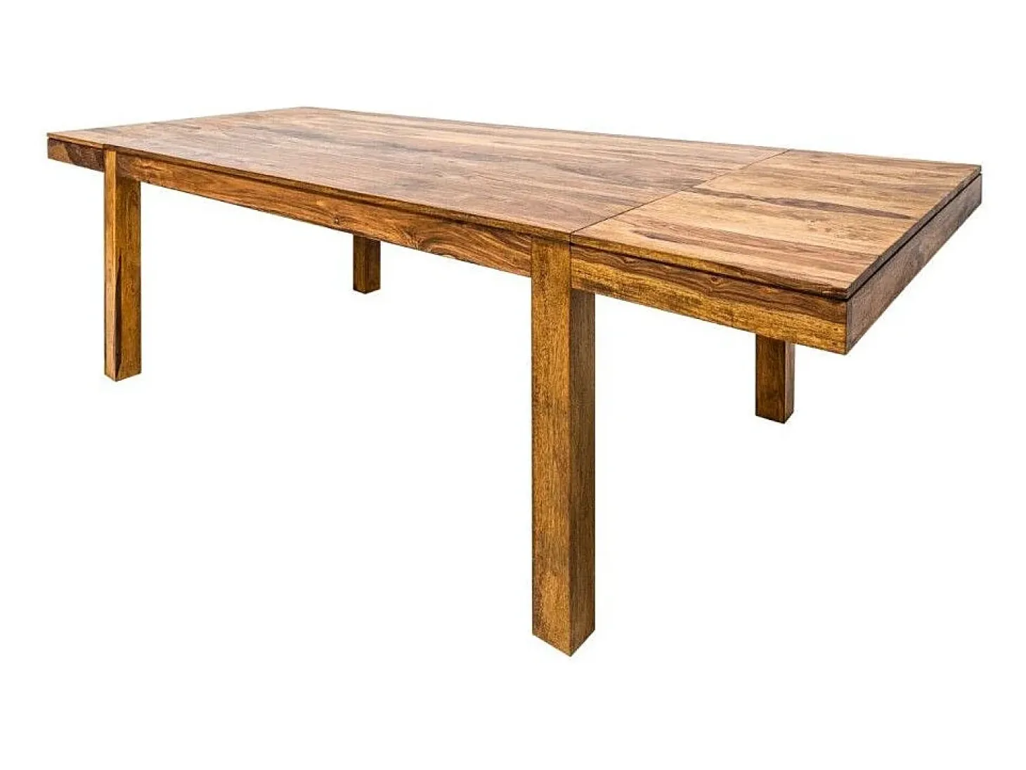 Mesa de comedor TAVINA 160–240 cm – Mesa extensible de madera maciza de Sheesham barnizada