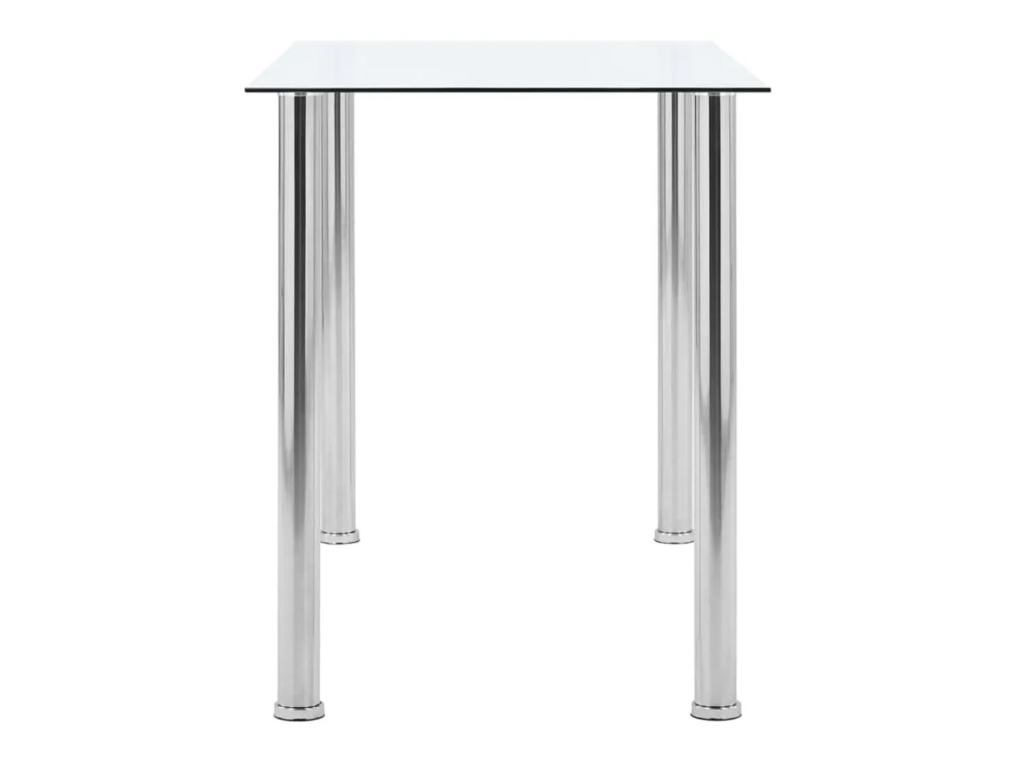 Mesa de comedor transparente 120x60x75 cm Cristal templado