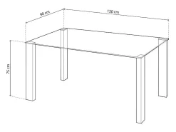 Mesa de comedor Valya Cristal - Cambria