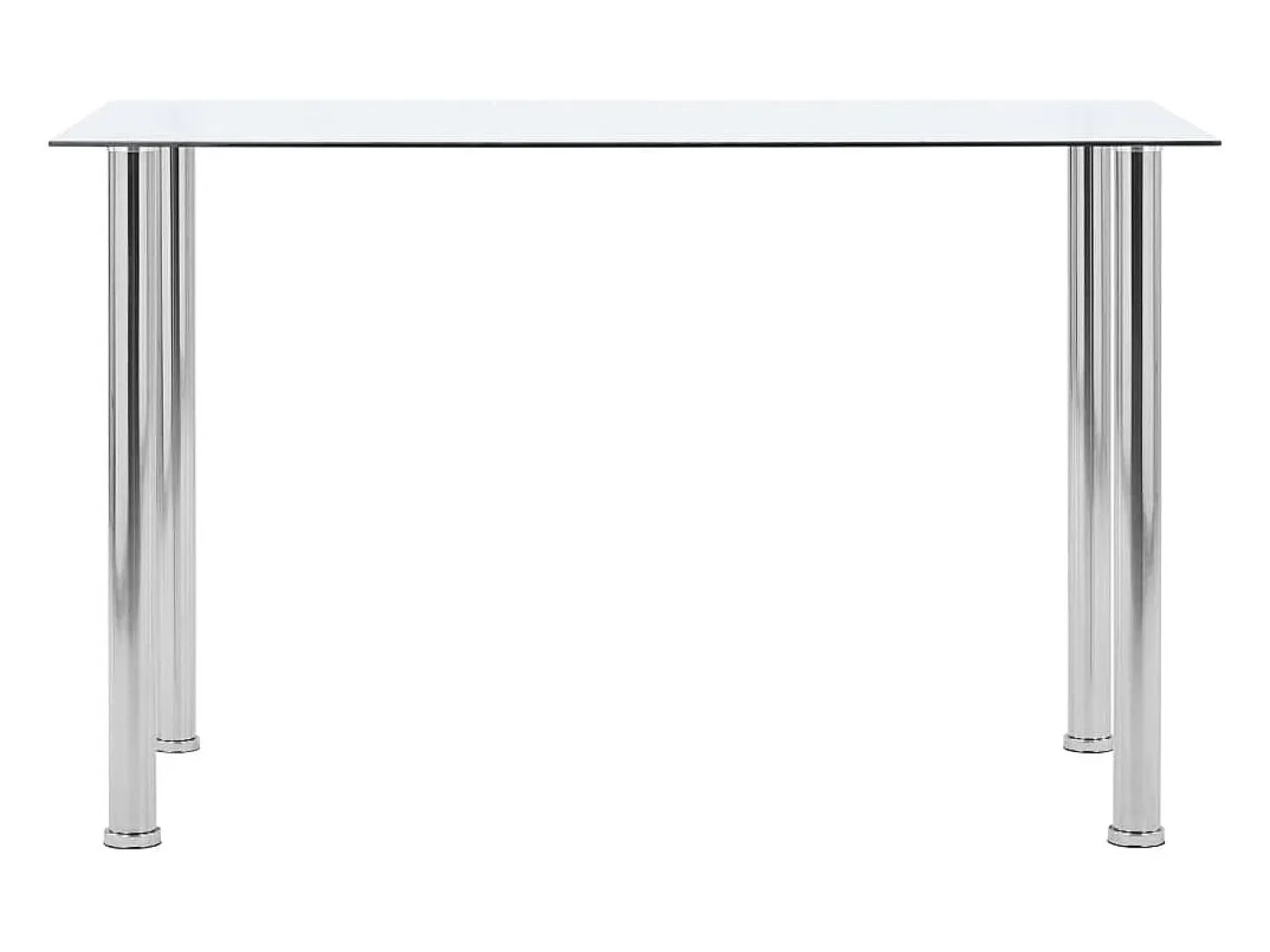 Mesa de comedor vidrio templado transparente 120x60x75 cm