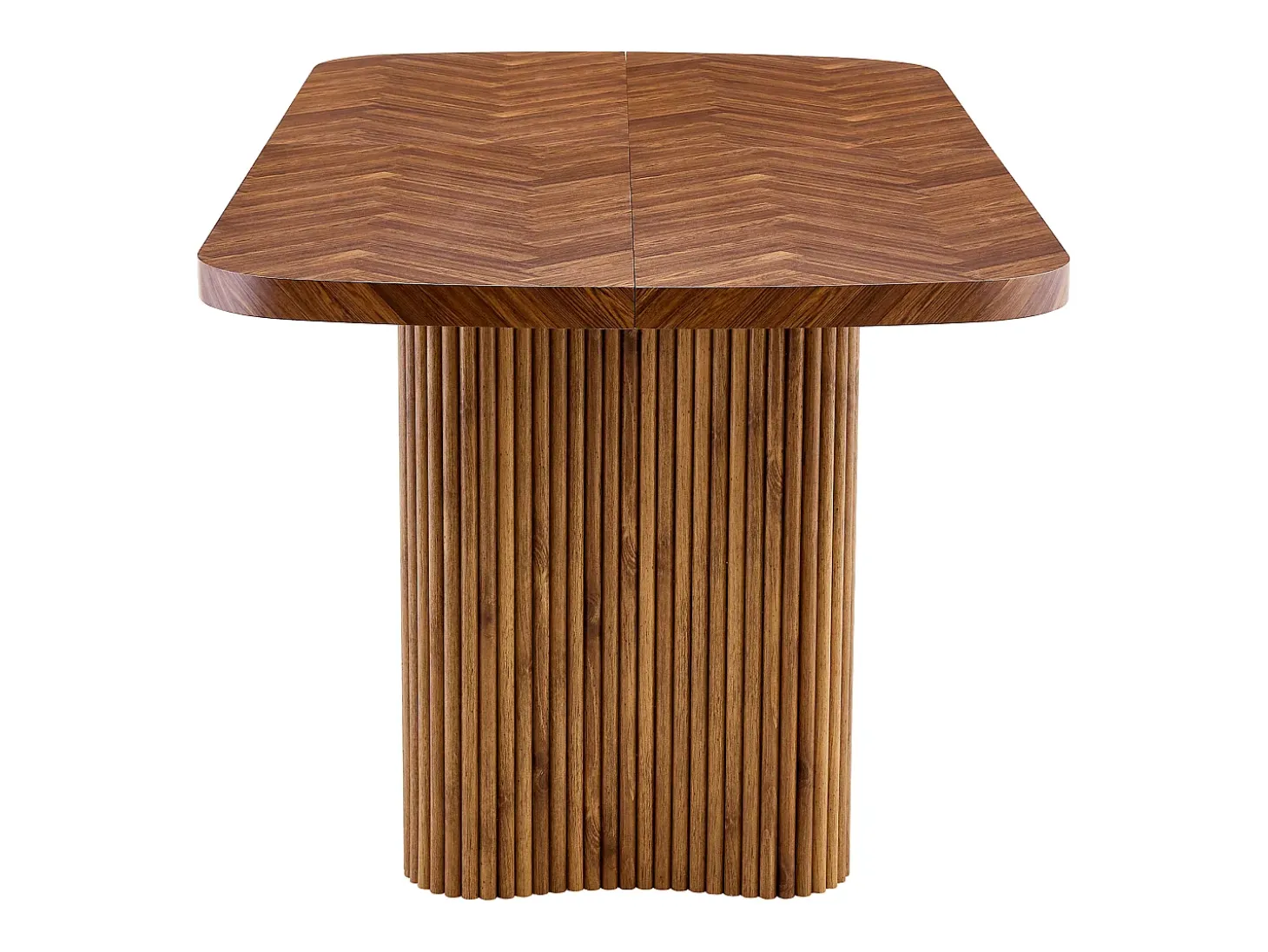 Mesa de comedor 180x90cm para 4 a 6 personas en color madera - Tapa texturizada oscura