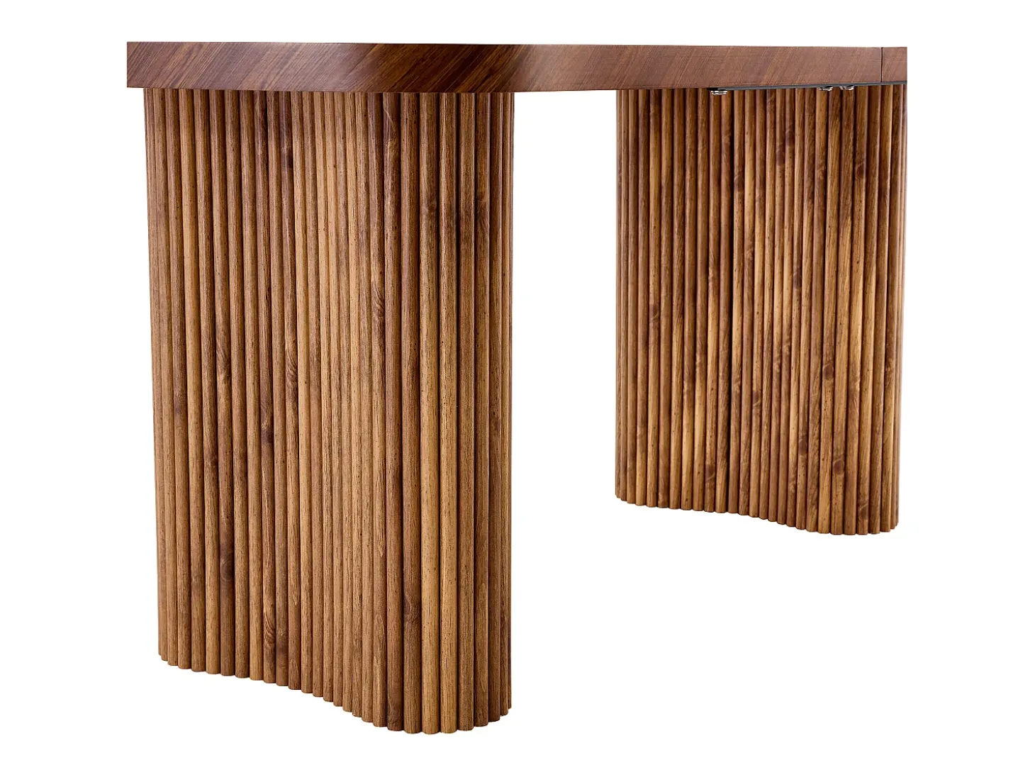 Mesa de comedor 180x90cm para 4 a 6 personas en color madera - Tapa texturizada oscura