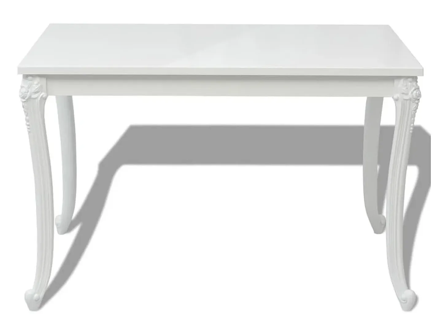 Mesa de comedor 116x66x76 cm blanco brillante