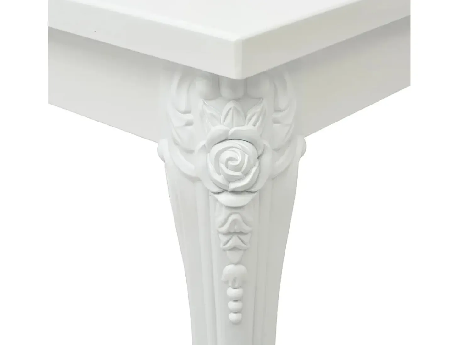 Mesa de comedor 116x66x76 cm blanco brillante