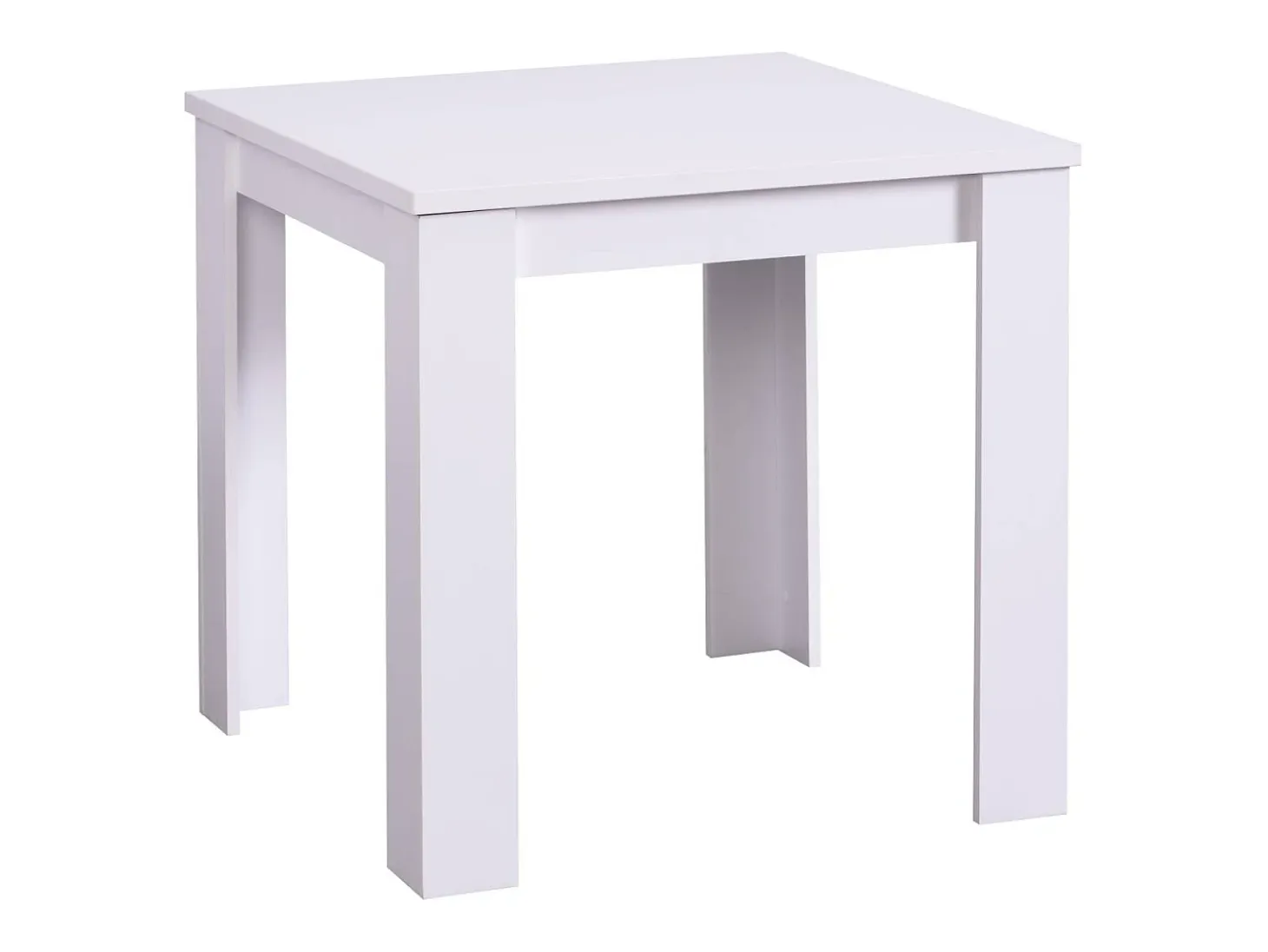 Mesa de comedor 80x80x75 cm blanca moderna