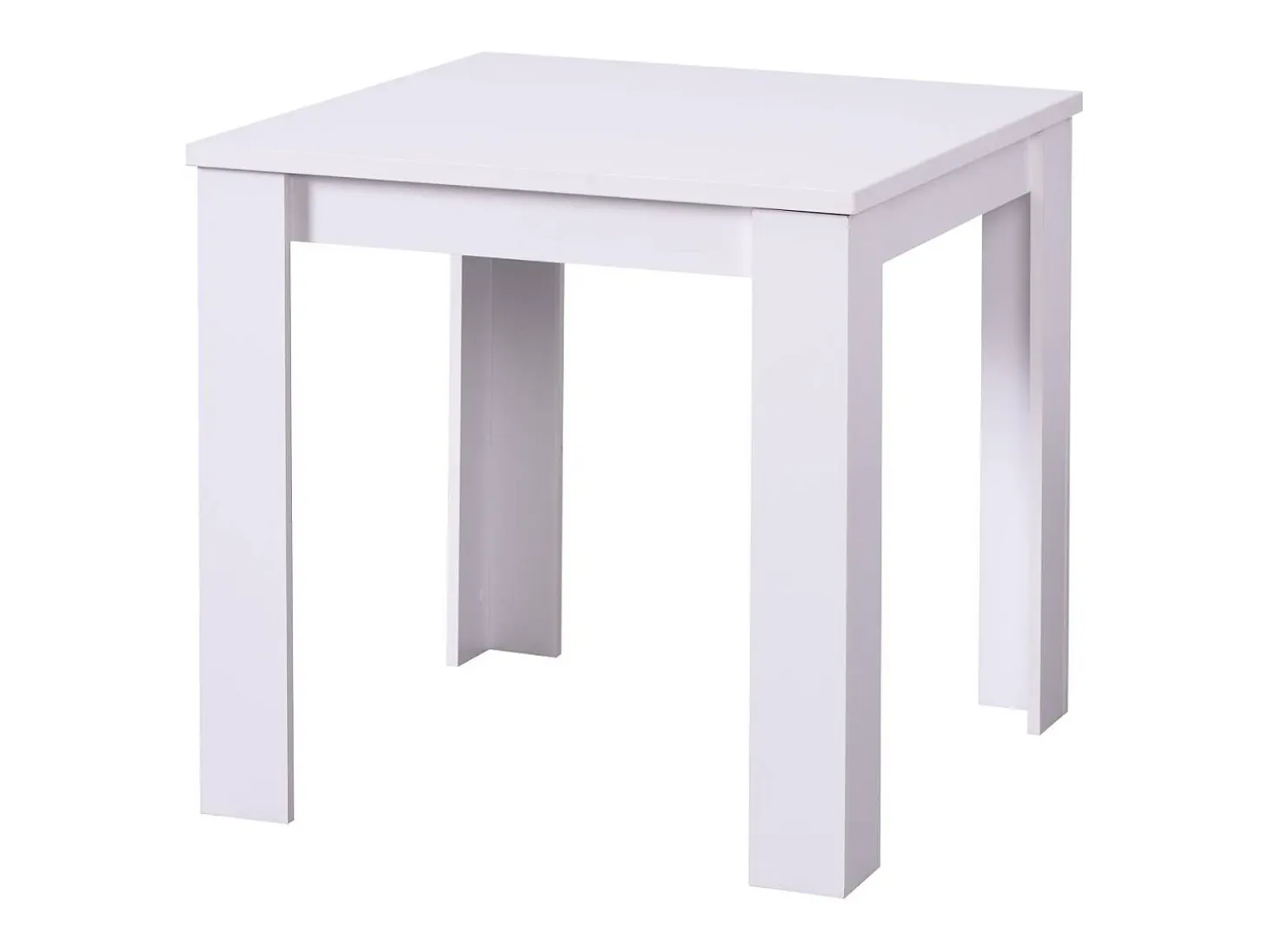 Mesa de comedor 80x80x75 cm blanca moderna