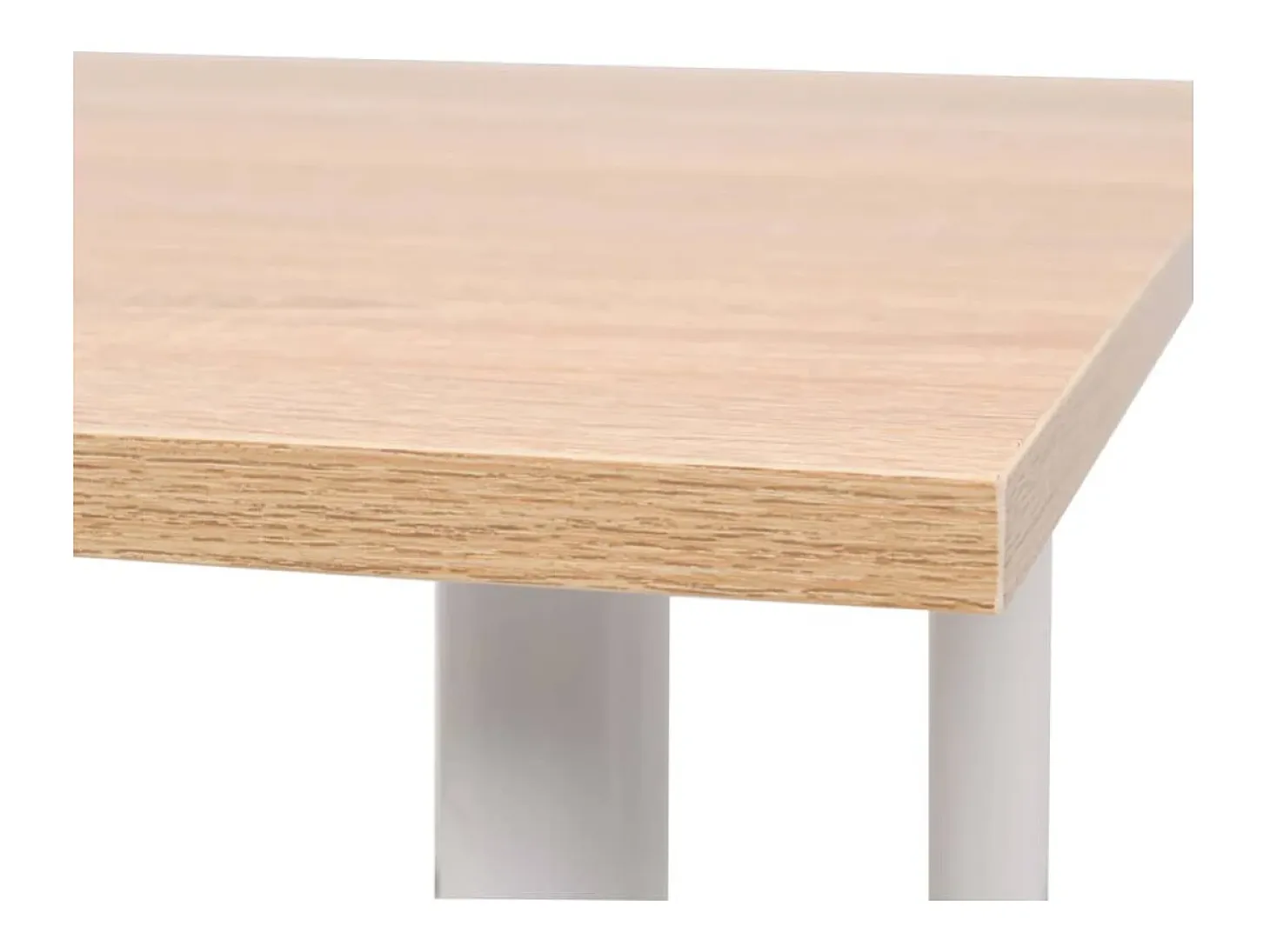 Mesa de comedor 120x60x73 cm color roble y blanco
