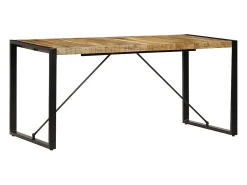Mesa de comedor 160x80x75 cm madera maciza de mango