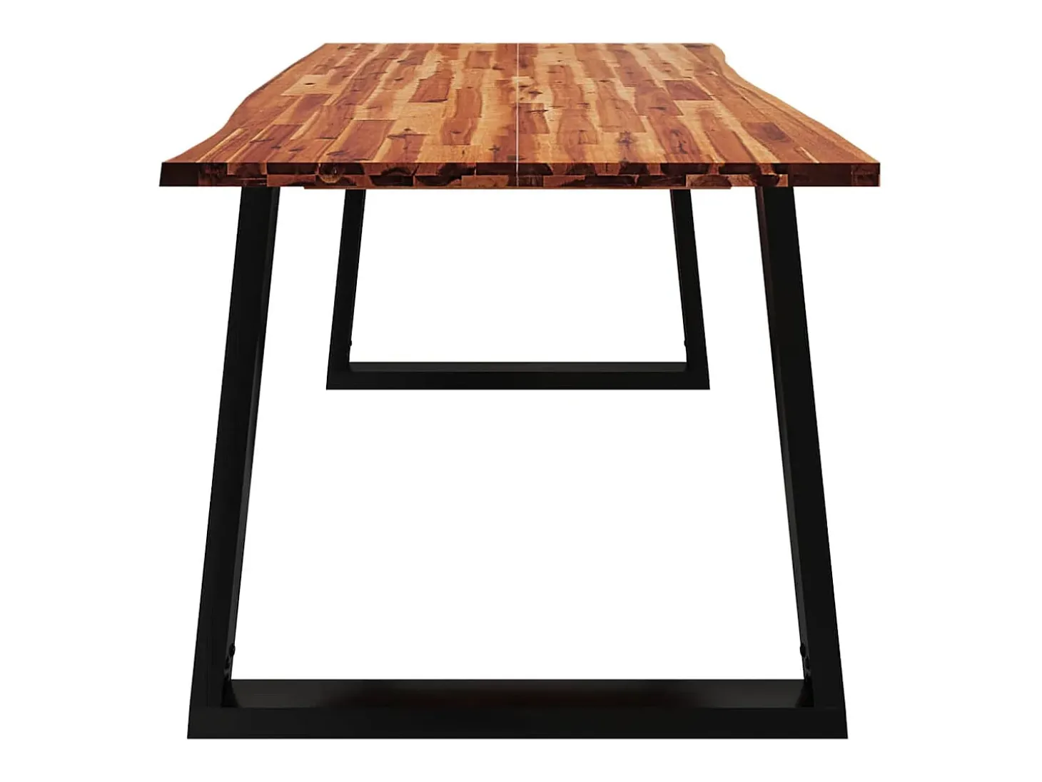Mesa de comedor 180x90x75 cm madera maciza de acacia con canto vivo