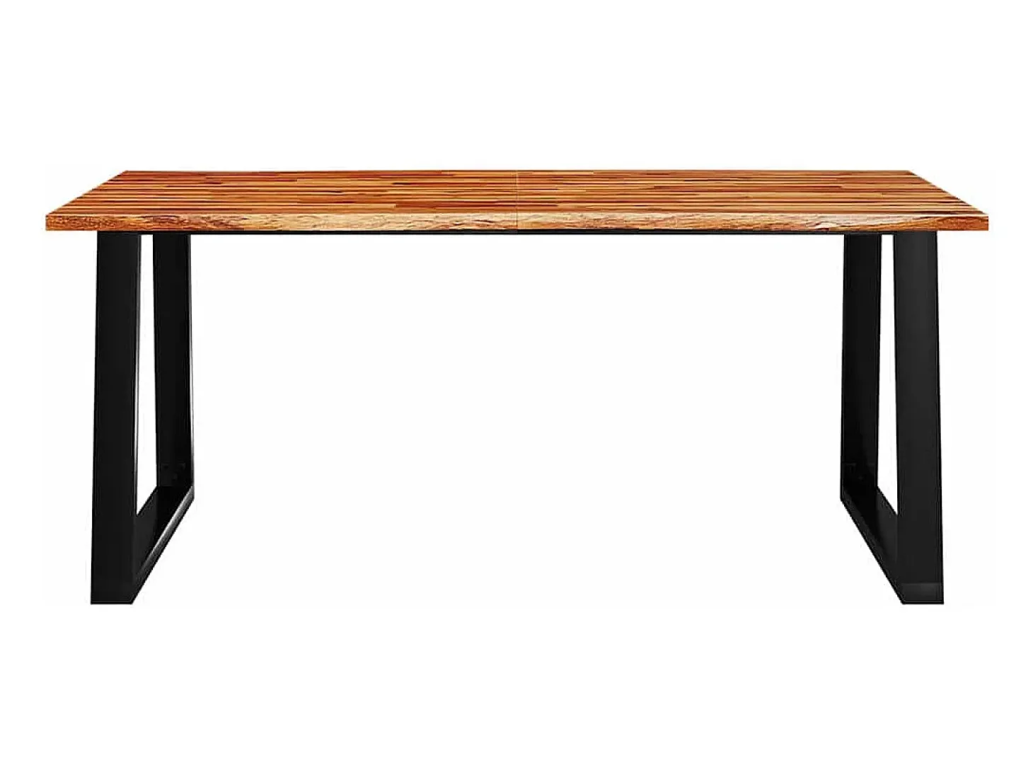 Mesa de comedor 180x90x75 cm madera maciza de acacia con canto vivo