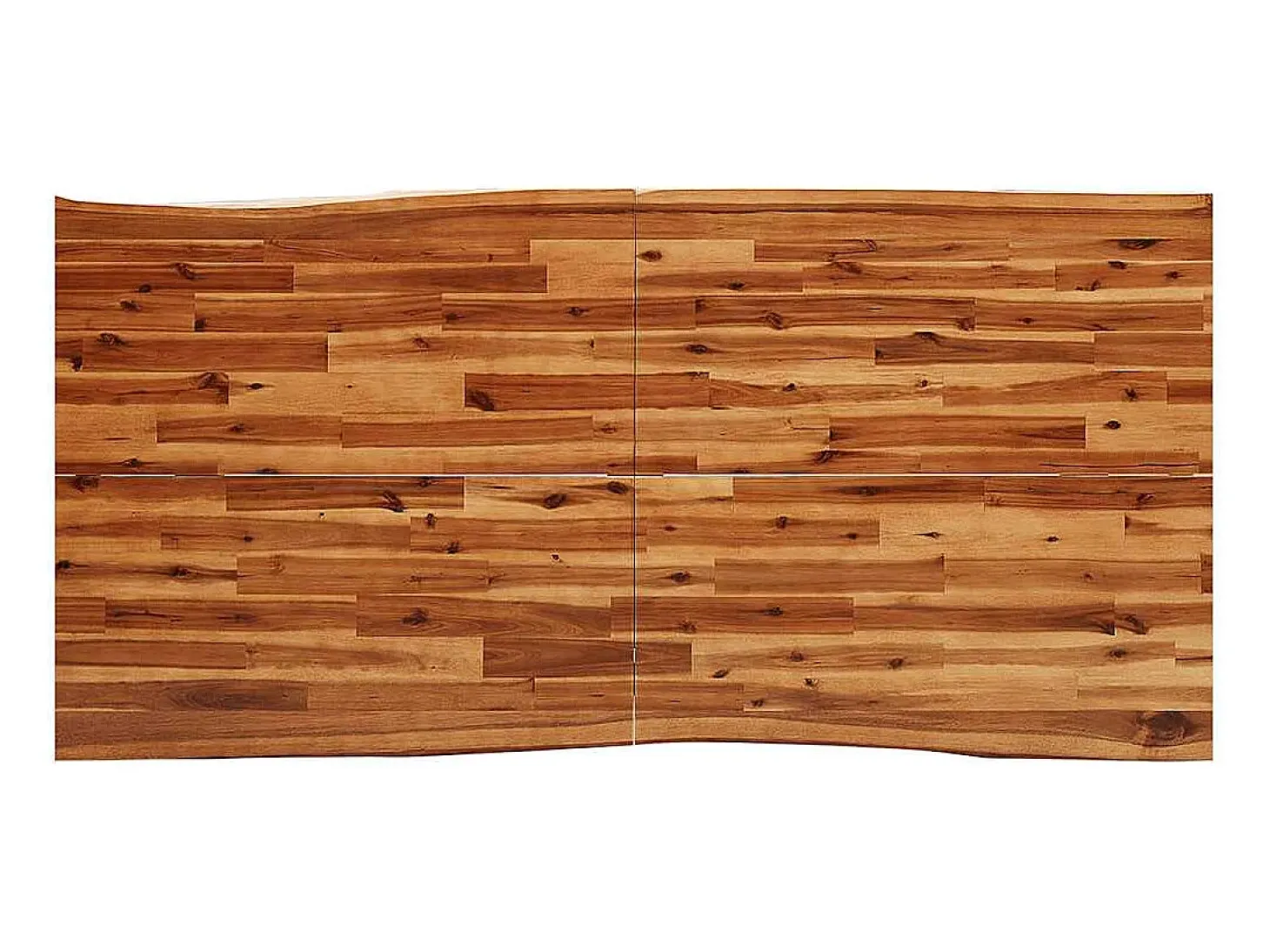 Mesa de comedor 180x90x75 cm madera maciza de acacia con canto vivo