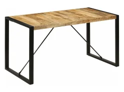 Mesa de comedor 140x70x75 cm madera maciza de mango