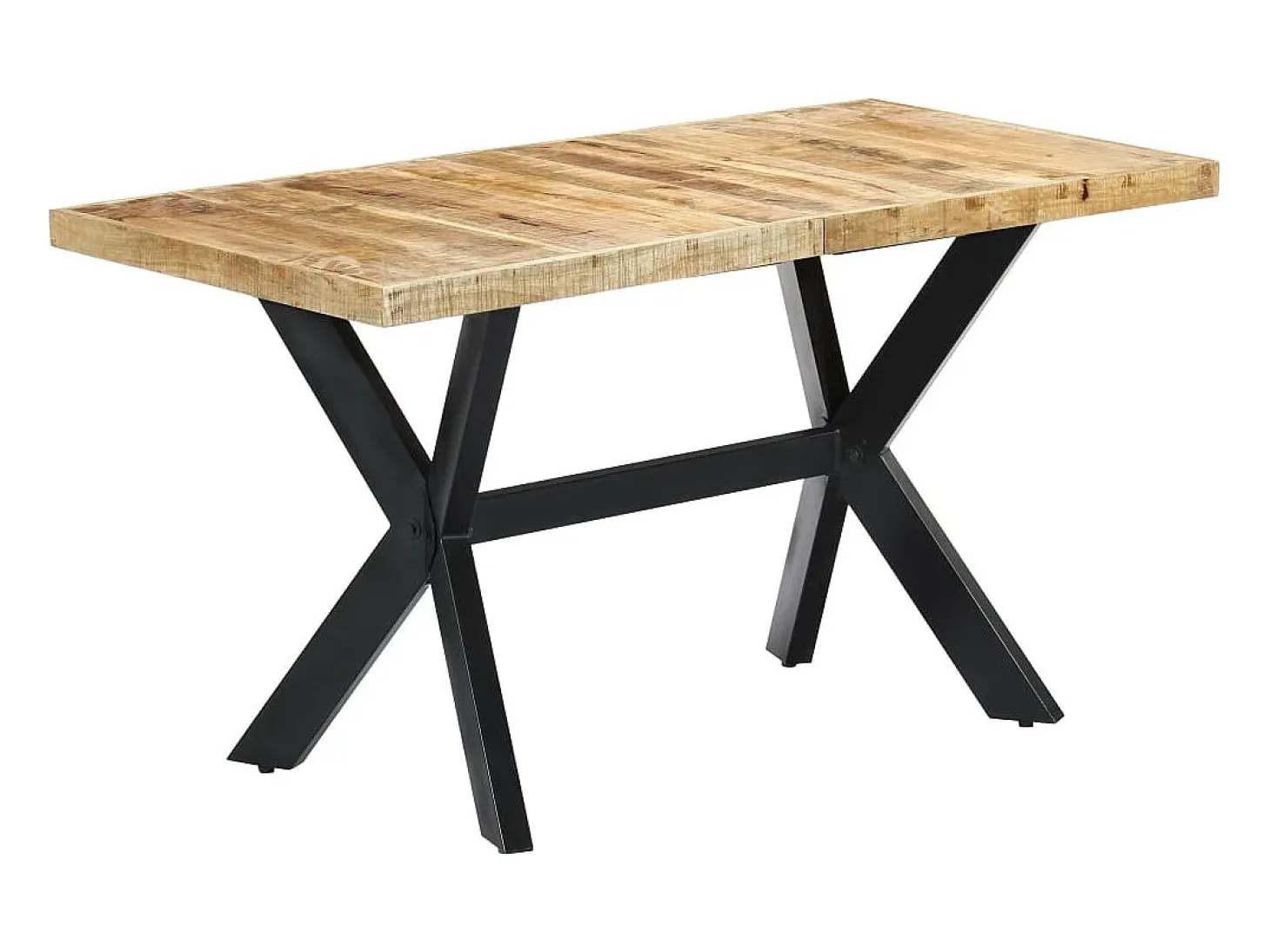 Mesa de comedor 140x70x75 cm Madera maciza de mango en bruto