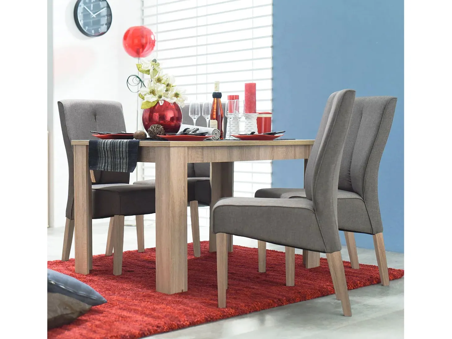 Mesa de comedor 120x80x75 cm roble natural