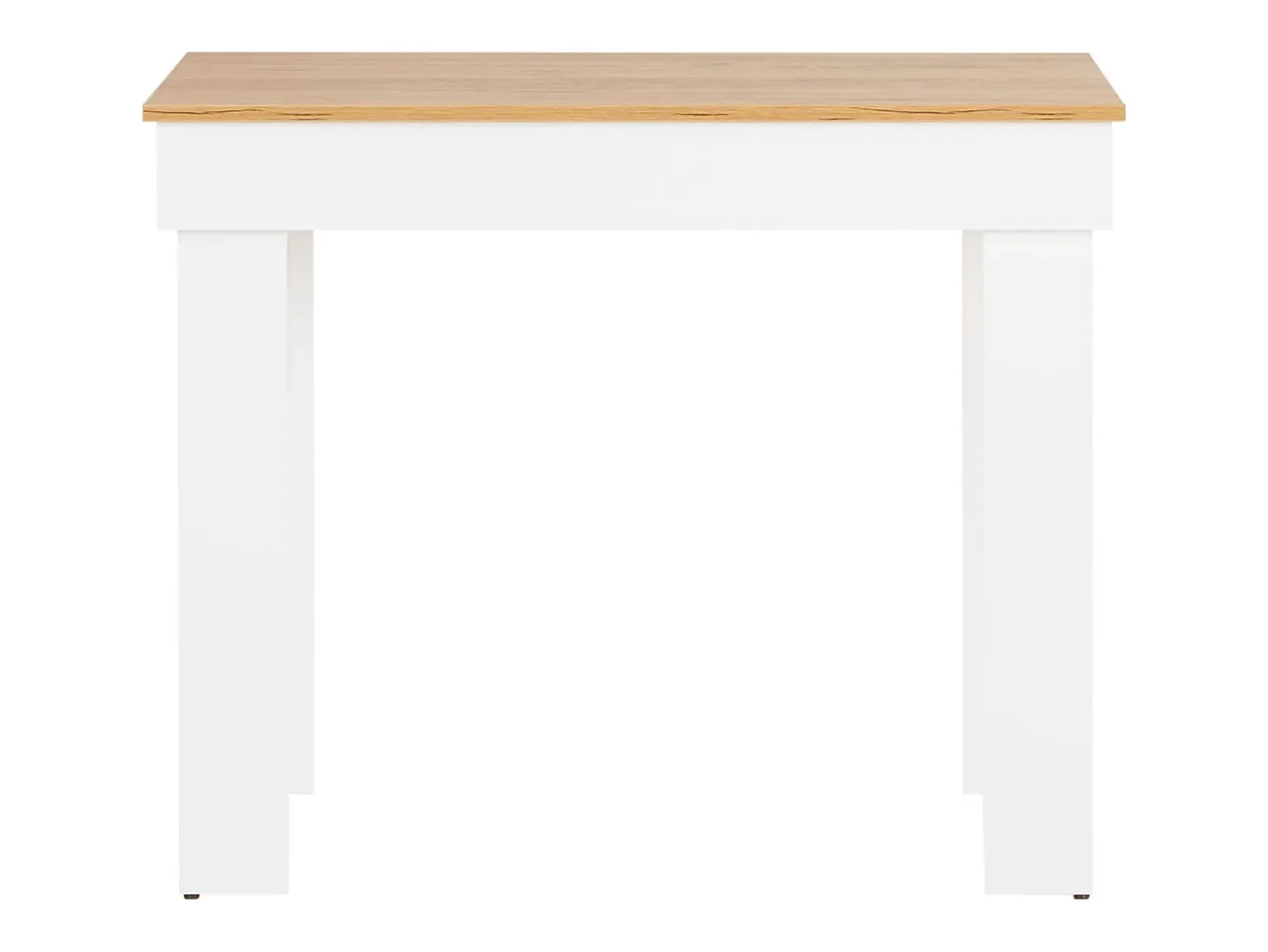 Mesa de comedor 90x73x60 cm roble blanco