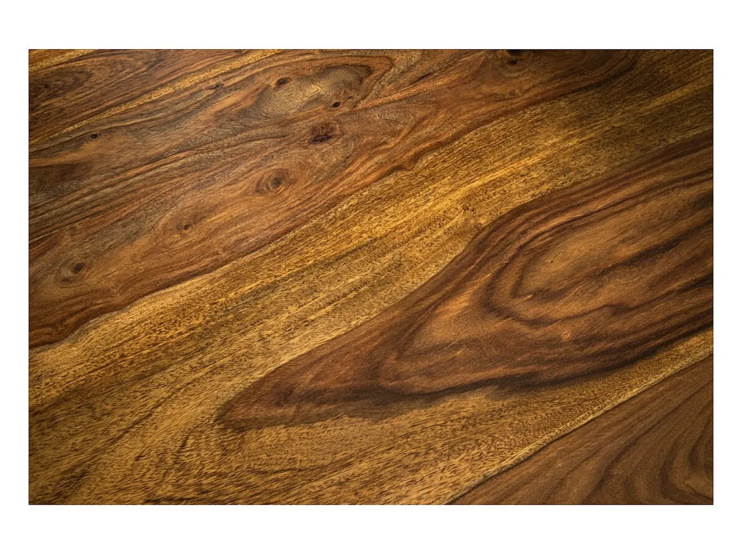 Mesa de comedor YONA redonda 140 cm – Mesa rústica de madera maciza de sheesham