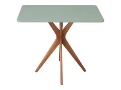 Mesa de comendor rectangular pequena Jubi 55x80cm Verde Salvia Roble