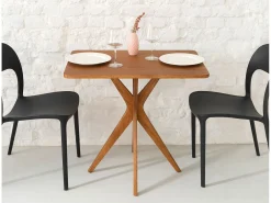 Mesa de comendor rectangular pequena Jubi 55x80cm Fresno