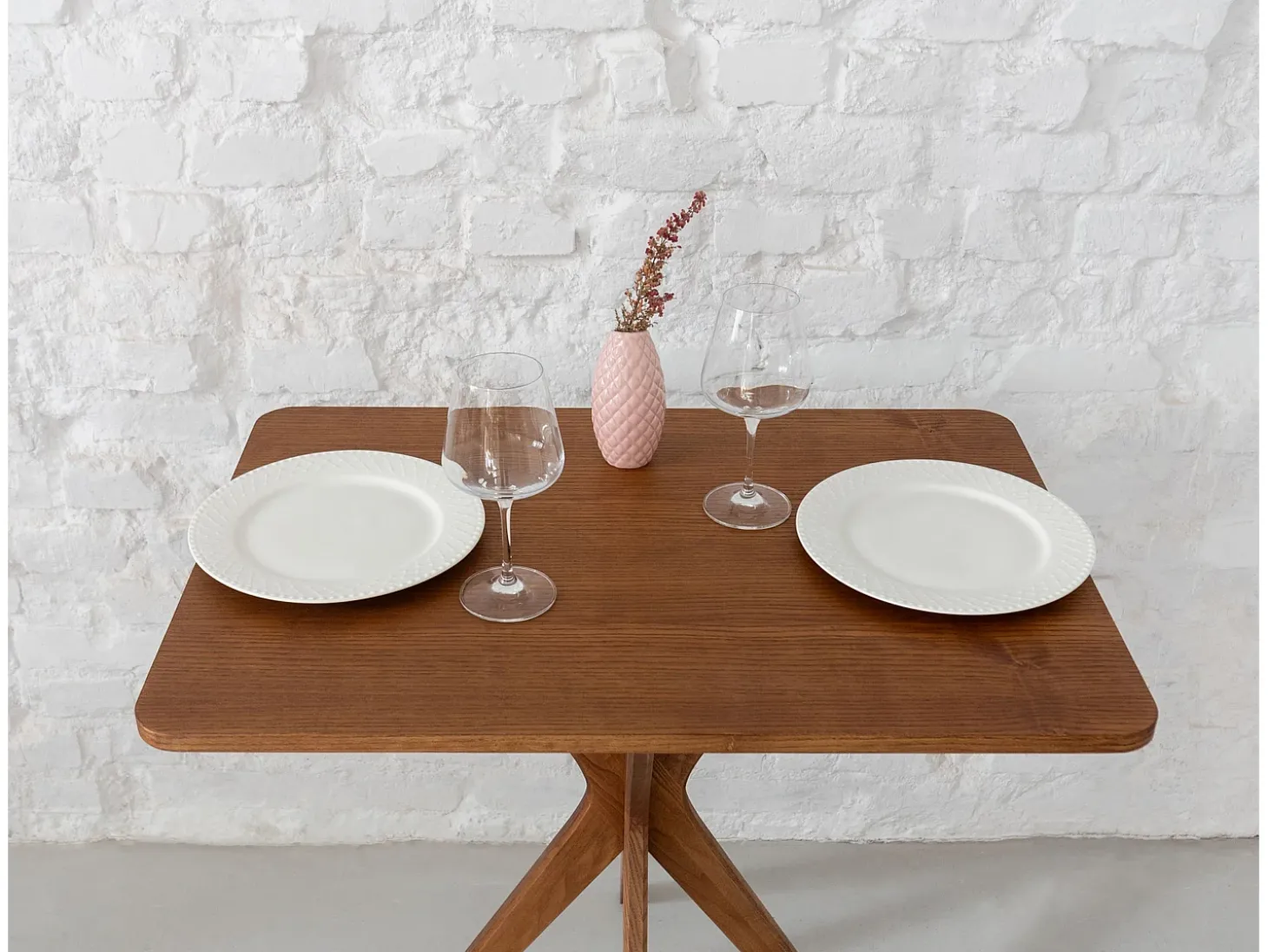 Mesa de comendor rectangular pequena Jubi 55x80cm Fresno
