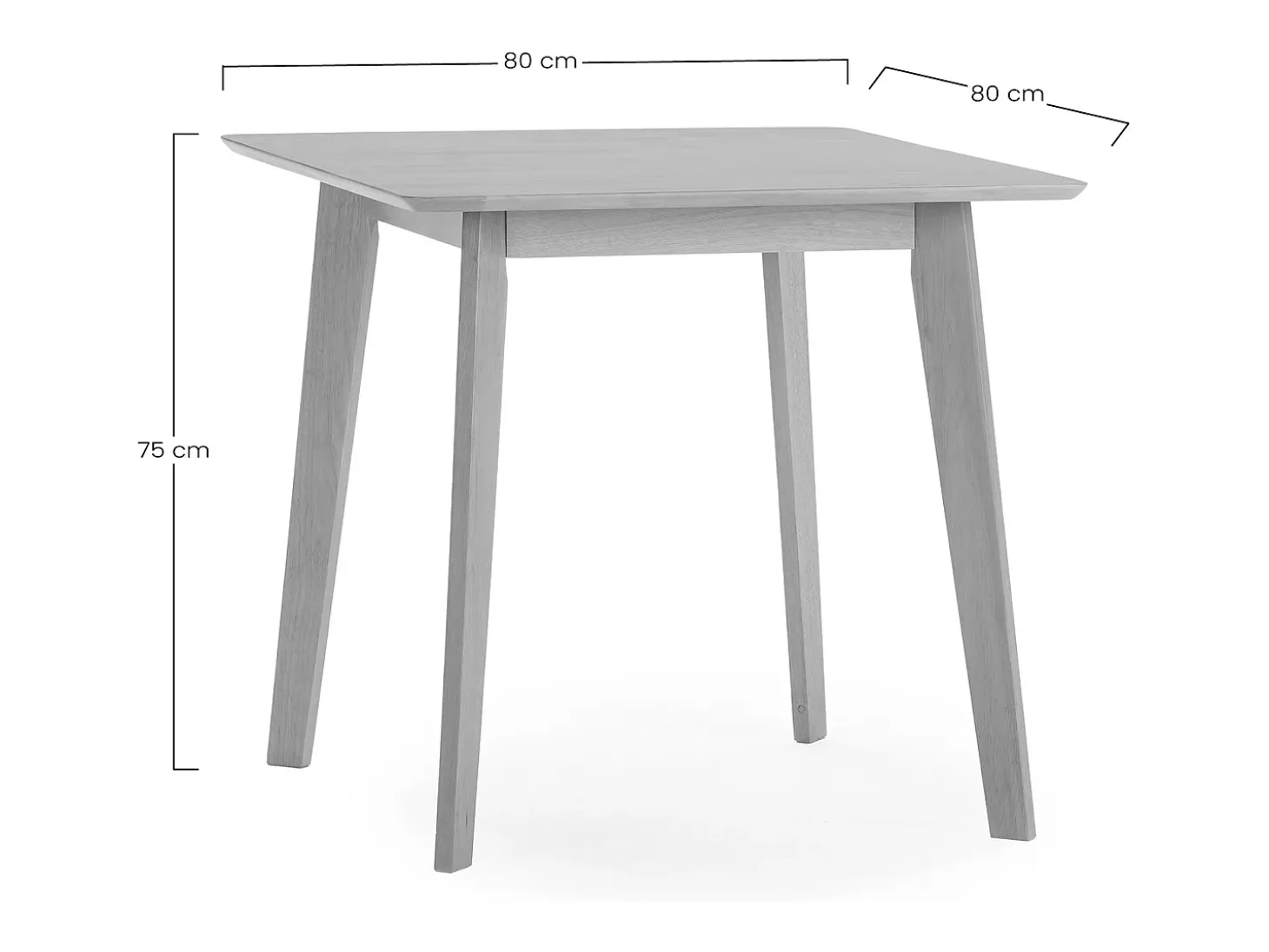 Mesa de comerdor Pomago 80x80 cm Color Roble