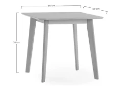 Mesa de comerdor Pomago 80x80 cm Color Roble