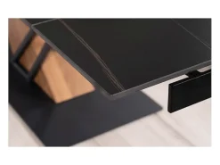 Mesa de diseño extensible de cerámica efecto mármol Viro 160-220 cm