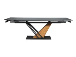 Mesa de diseño extensible Viro 180-240cm efecto metal y mármol