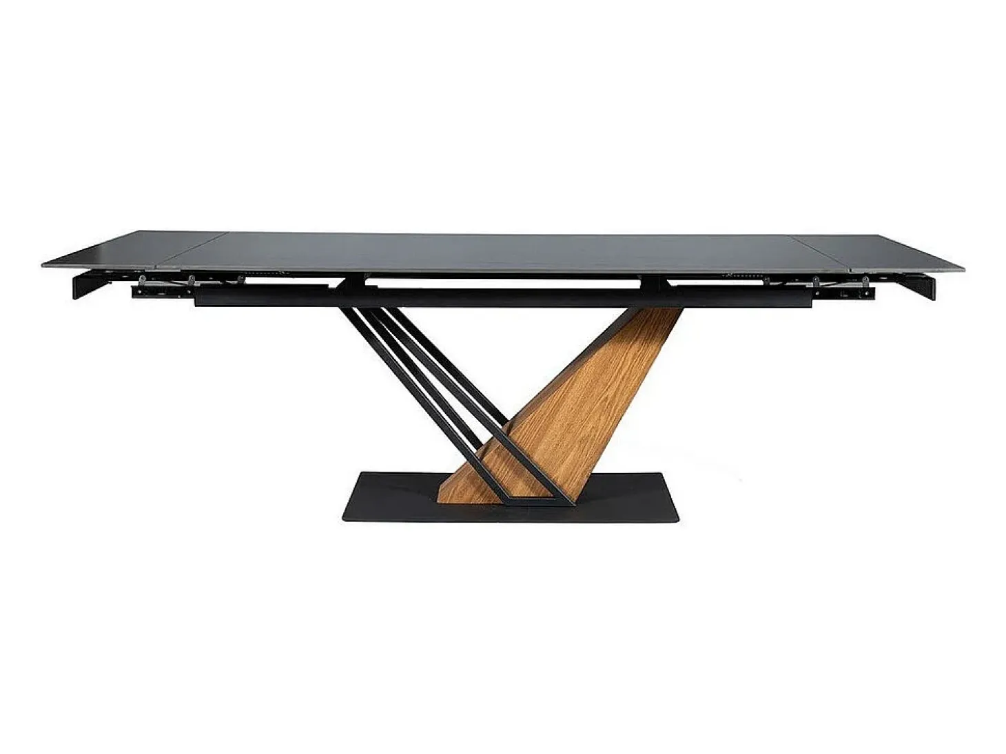 Mesa de diseño extensible Viro 180-240cm efecto metal y mármol