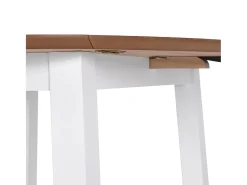 Mesa de hojas abatibles redonda MDF blanca ES344291