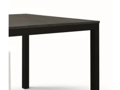 Mesa de madera, acabado acero y metal antracita, extensible 160x90 - TROPEA
