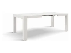 Mesa de madera, acabado fresno blanco, ext.160x90-240x90cm - MARZAMEMI